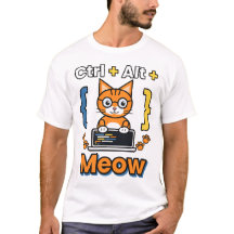 Ctrl Alt Meow プログラマー 猫 コーディング Tシャツ