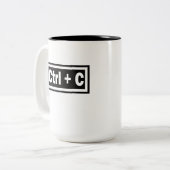 Ctrl + CコピーファンクションCtrl + Vペーストで一致 ツートーンマグカップ (正面左)