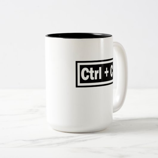 Ctrl + CコピーファンクションCtrl + Vペーストで一致 ツートーンマグカップ (正面右)