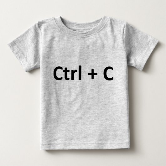 Ctrl C Ctrl Vのコピーののりの双生児 ベビーTシャツ (正面)