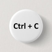Ctrl C Ctrl Vのコピーののりの双生児 缶バッジ (正面)