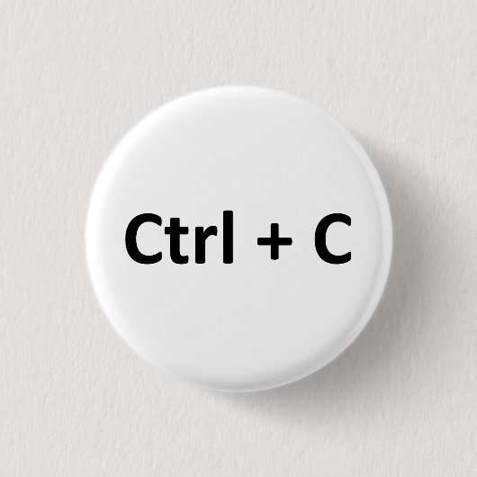 Ctrl C Ctrl Vのコピーののりの双生児 缶バッジ (正面)