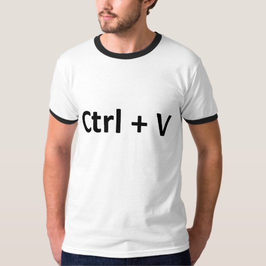 Ctrl C Ctrl Vのコピーののりの双生児 Tシャツ (正面)