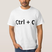 Ctrl C Ctrl Vのコピーののりの双生児 Tシャツ (正面)