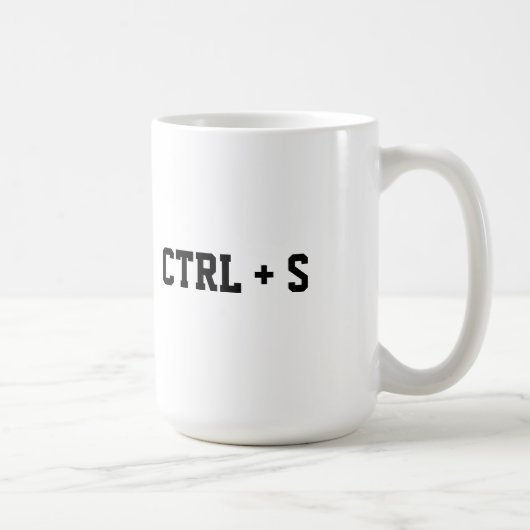 Ctrl + S リマインダーマグ コーヒーマグカップ (右)