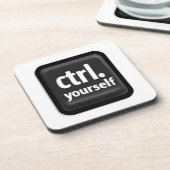 「Ctrl Yourself」キーイラスト – シンプルなモチベーション コースター (左側)