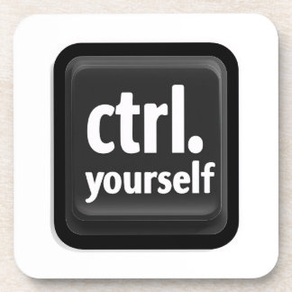 「Ctrl Yourself」キーイラスト – シンプルなモチベーション コースター