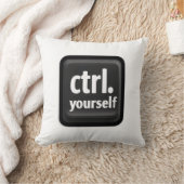 「Ctrl Yourself」キーイラスト – ミニマリストモチベ クッション (ブランケット)
