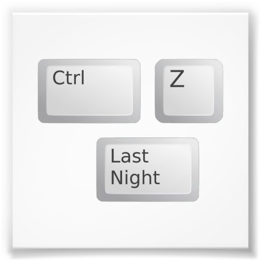 Ctrl Z昨夜の取り消し フォトプリント (正面)