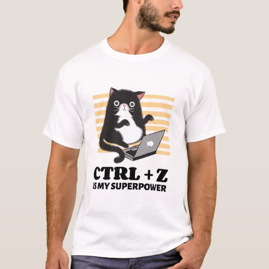 Ctrl + Z が私のスーパーパワー 3Dモデル Tシャツ (正面)