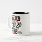 CTRL + Z ではマウスを噛む犬は直せない ツートーンマグカップ (正面左)