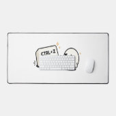 Ctrl Z 失敗を戻そう - 面白い テクノロジー かわいい キャラクター デスクマット (キーボード&マウス)