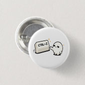 Ctrl Z 間違いを戻そう - おもしろくて可愛いテクノロジーキャラ 缶バッジ (正面&裏面)