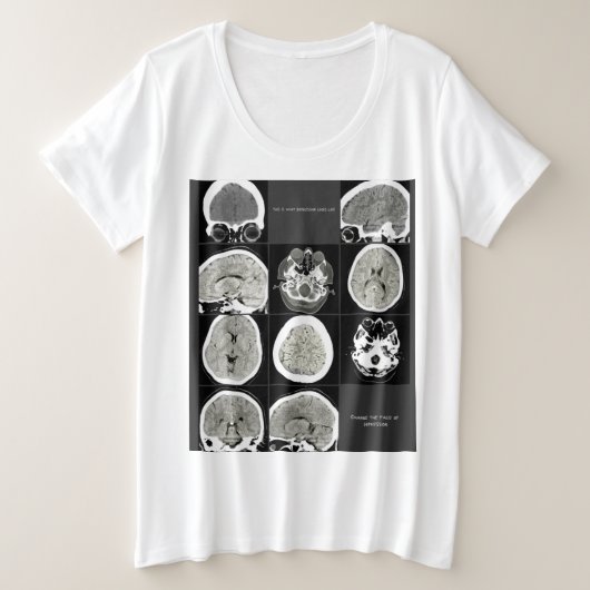 CTScan_ プラスサイズTシャツ (デザイン正面)