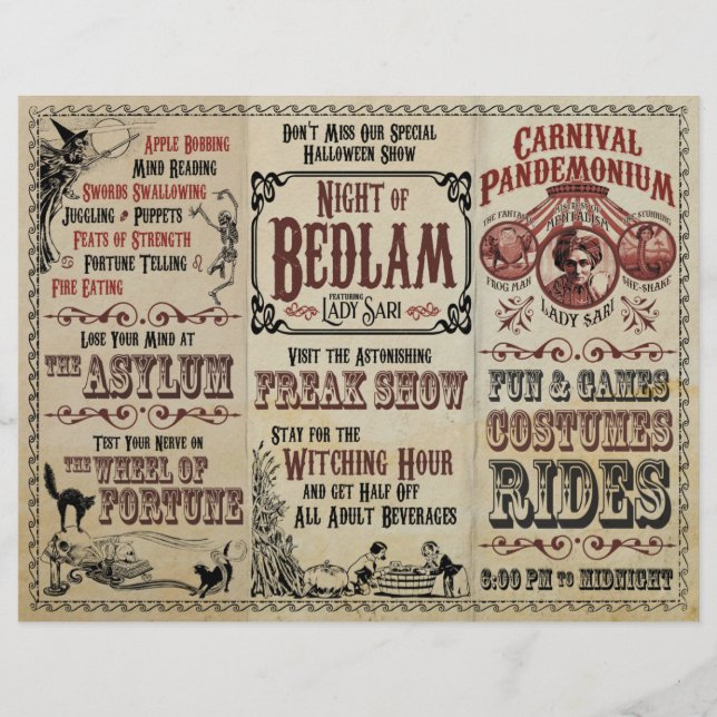 Ctulhuの呼び出し – Madness Flyerのカーニバル (正面)