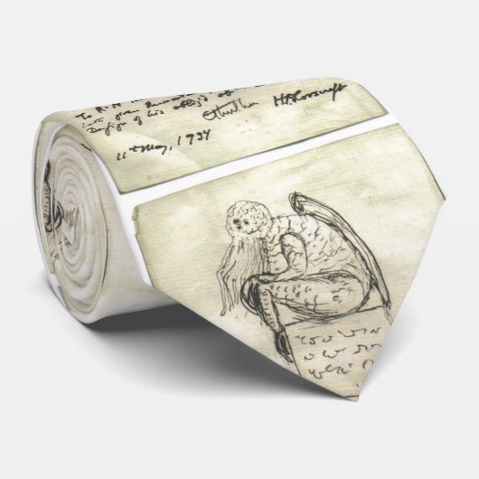 Ctulhuスケッチ（ラベクラフトネックタイ） ネクタイ (ロール)