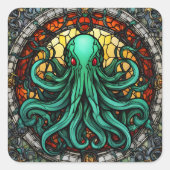 Ctulhuステンドグラス スクエアシール (正面)