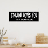 Ctulhu Loves You ポスター (キッチン)
