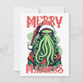 Ctulhu Santa's Madness Kazeメリークリスマスカード ノートカード (正面)