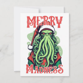 Ctulhu Santa's Madness Kazeメリークリスマスカード ノートカード