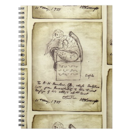 Ctulhu sketch by Lovecraft ノートブック (正面)