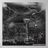 Ctulhu Storms Seattle Poster ポスター (正面)