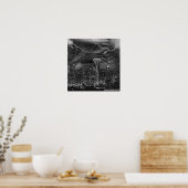 Ctulhu Storms Seattle Poster ポスター (キッチン)