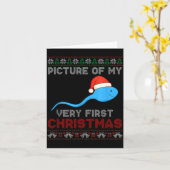 Cture Of My Very First Christmas Joke Funny Xmas  カード (黄色い花)