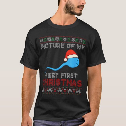 Cture Of My Very First Christmas Joke Funny Xmas  Tシャツ (正面)