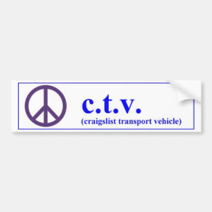 CTVのcraigslistの輸送車 バンパーステッカー