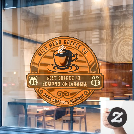 Cuカスタマイズを蒸す66の素朴コーヒーショップ ウィンドウサイン (カフェ窓)