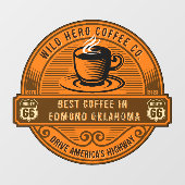 Cuカスタマイズを蒸す66の素朴コーヒーショップ ウィンドウサイン (シート)