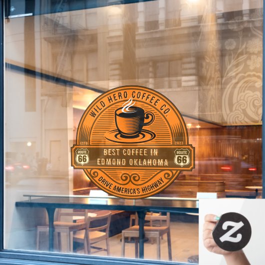 Cuカスタマイズを蒸す66の素朴コーヒーショップ ウィンドウサイン (カフェ窓)