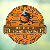 Cuカスタマイズを蒸す66の素朴コーヒーショップ ウィンドウサイン (シート3)