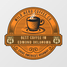 Cuカスタマイズを蒸す66の素朴コーヒーショップ ウィンドウサイン