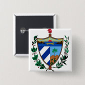 CUキューバの紋章付き外衣 缶バッジ (正面&裏面)