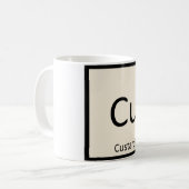 Cu - カスタード化学元素記号 コーヒーマグカップ (正面左)