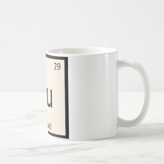 Cu - カスタード化学元素記号 コーヒーマグカップ (右)