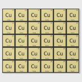 Cu – カレースパイス化学周期表記号 ラッピングペーパー (フラット)