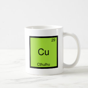 CU - Cthulhuおもしろいな化学要素の記号のティー コーヒーマグカップ
