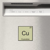 Cu - Cupcakes化学素おもしろい子シンボルティー マグネット (インサイチュ (食洗機))