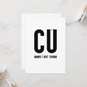 CU when I get there - typography card カード (正面/裏面インサイチュ)
