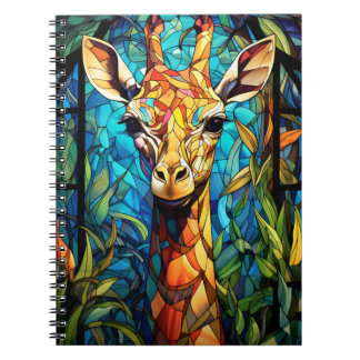 Cuaderno Animales En Arte Vitral Jirafa ノートブック