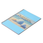 Cuaderno caracolas de Mar con Versículo Romanos ノートブック (左側)