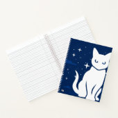 Cuaderno Cat White in the Night ノートブック (内部)