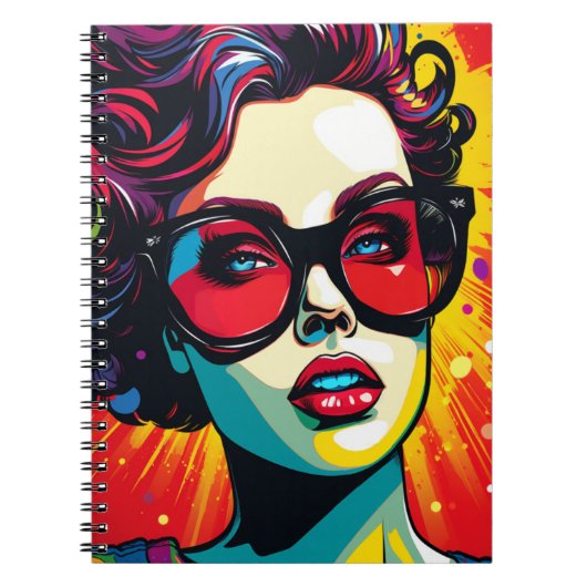 Cuaderno Comic Pop Art Girl ノートブック (正面)