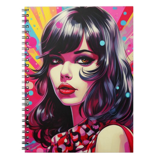 Cuaderno Comic Pop Art Girl ノートブック (正面)