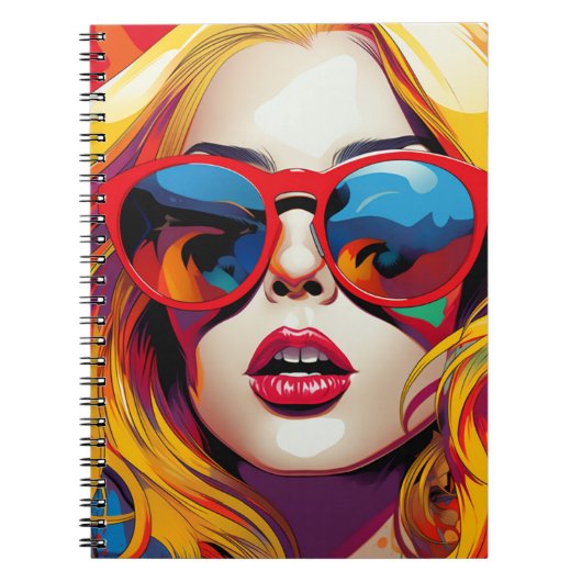 Cuaderno Comic Pop Art Girl ノートブック (正面)