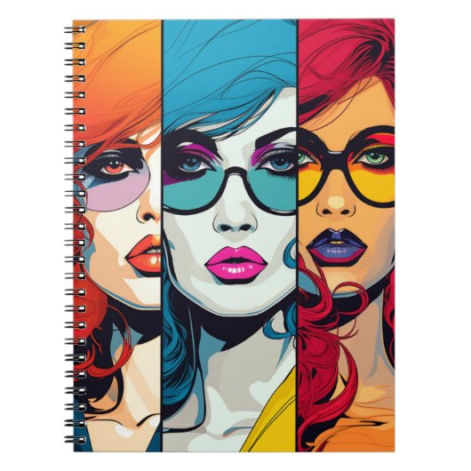 Cuaderno Comic Pop Art Girl ノートブック (正面)