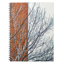 Cuaderno con fotografía de un día de invierno